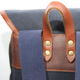 Taylor Kent Canvas Rucksack in Navy Back Detail
