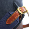 Taylor Kent Canvas Rucksack in Navy Leather Detail