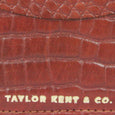 Taylor Kent & Co Bridle Leather Credit Card Holders in Tan Croc Print Detail