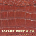 Taylor Kent & Co Bridle Leather Credit Card Holders in Tan Croc Print Detail