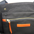 Taylor Kent & Co Canvas Shopper in Navy with Tan, Interior Detail