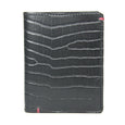 Taylor Kent Slim Line Wallet in Black Croc Print