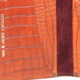 Taylor Kent Slim Line Wallet in Tan Croc Print Detail