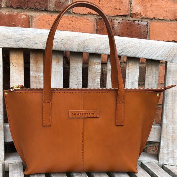 Leather discount tote uk