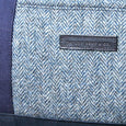 Taylor Kent Tweed Holdall in Blue with Navy Leather Detail 1