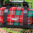 Taylor Kent Tweed Holdall in Red Check with Black Leather