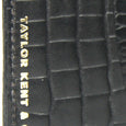 Taylor Kent English Leather Credit Card Holder in Black Detail