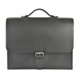 Taylor Kent Full Grain Leather Briefcase in Black