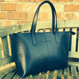 Taylor Kent English Bridle Leather Tote Bag in Navy