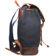 Taylor Kent Canvas Rucksack in Navy Side View