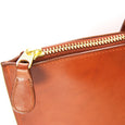 Taylor Kent English Bridle Leather Tote Bag in Tan Zip Detail