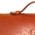 Taylor Kent Full Grain Leather Briefcase in Tan Detail