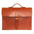 Taylor Kent Full Grain Leather Briefcase in Tan