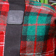 Taylor Kent Tweed Holdall in Red Check with Black Leather Detail 1